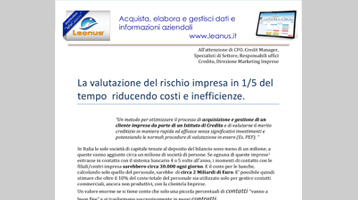 Un sistema di valutazione del merito creditizio che integra e potenzia quello bancario