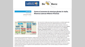 Come si scovano le startup giuste in Italia. Ricerca Leanus – Milano Finanza