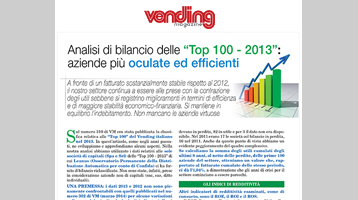 Analisi di bilancio delle “Top 100 – 2013”: aziende più oculate ed efficienti