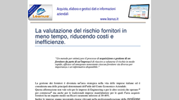 Un sistema di valutazione dei fornitori che integra e potenzia i sistemi aziendali di vendor assessment