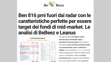 Ben 816 pmi fuori dai radar con le caratteristiche perfette per essere target dei fondi di mid-market