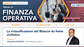 Master Finanza Operativa – La riclassificazione del Bilancio da fonte civilistica