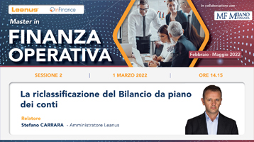 Master Finanza Operativa – La riclassificazione del Bilancio da piano dei conti