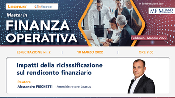 Master Finanza Operativa – Impatti della riclassificazione sul rendiconto finanziario