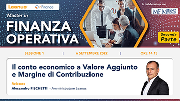 Master Finanza Operativa – Il conto economico a Valore Aggiunto e Margine di Contribuzione