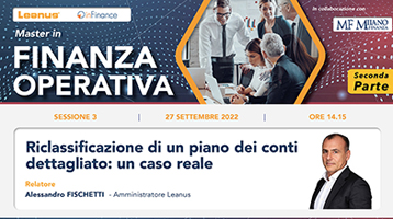 Master Finanza Operativa – Riclassificazione di un piano dei conti dettagliato: un caso reale