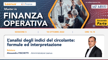 Master Finanza Operativa – L’analisi degli indici del circolante: formule ed interpretazione