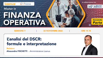 Master Finanza Operativa – L’analisi degli indici del DSCR: formule ed interpretazione