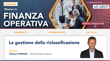 Master Finanza Operativa – La gestione della riclassificazione