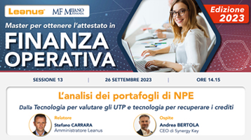 L’analisi dei portafogli di NPE: dalla Tecnologia per valutare gli UTP e tecnologia per recuperare i crediti