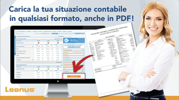 Con Leanus puoi caricare la tua situazione contabile anche in PDF