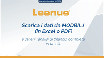 With Leanus you can also process balance sheets in XLS/PDF format from ICCREA's ModBilJ application